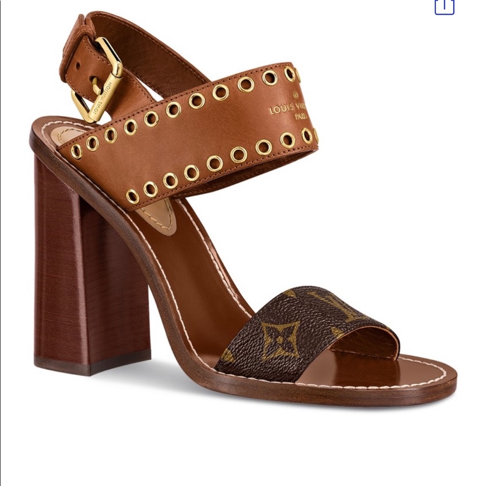 Genuine LV high heeled sandals